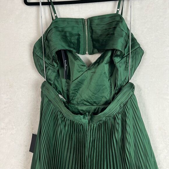 Lulus Got the Glam Emerald Green Pleated Cutout Maxi Dress Size XL NWT - Picture 7 of 10